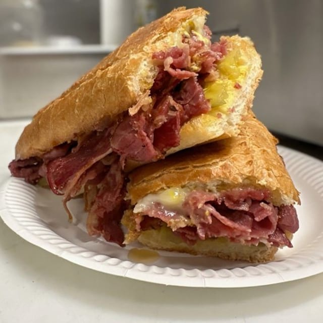 Hot Pastrami Sandwich.