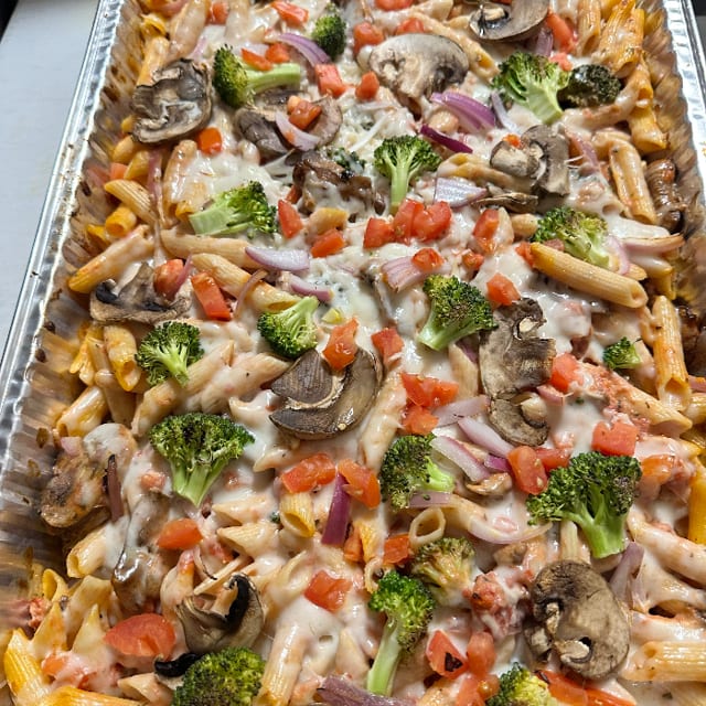 Penne Pasta with Tomato Cream Sauce.